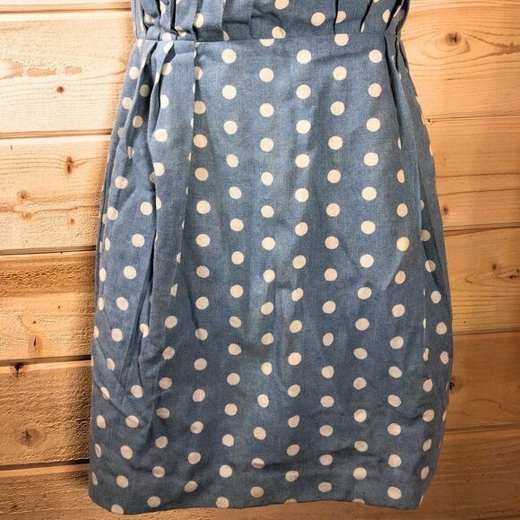 Line & Dot Strapless Polka Dot Denim Dress - Picture 4 of 7